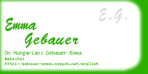 emma gebauer business card